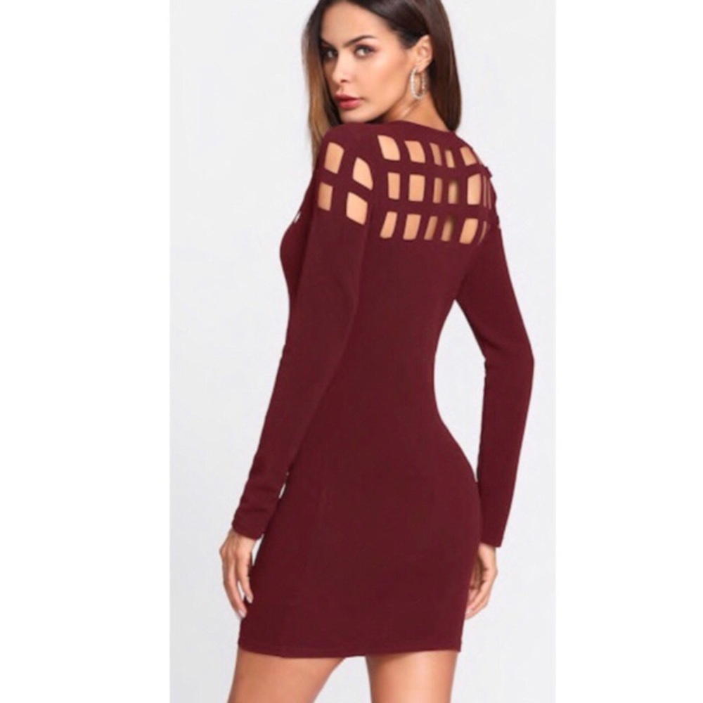 🎈HOST PICK 🎈Geo Cut Yoke Bodycon Dress - Picture 2 of 6